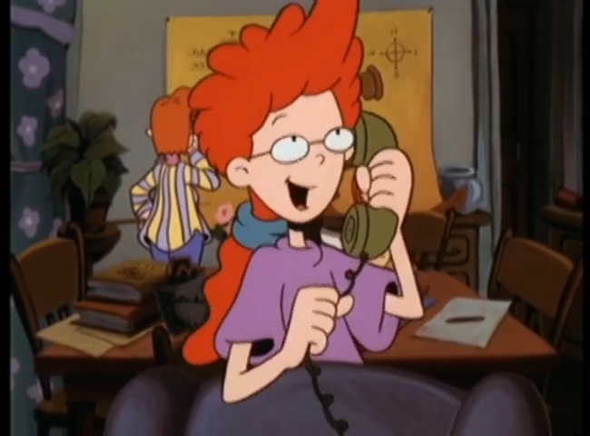 Pepper Ann on the Phone Blank Meme Template