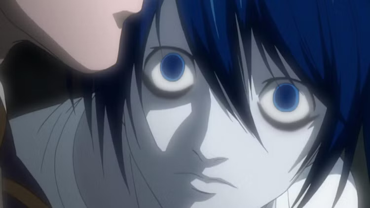 L looking at light Blank Meme Template