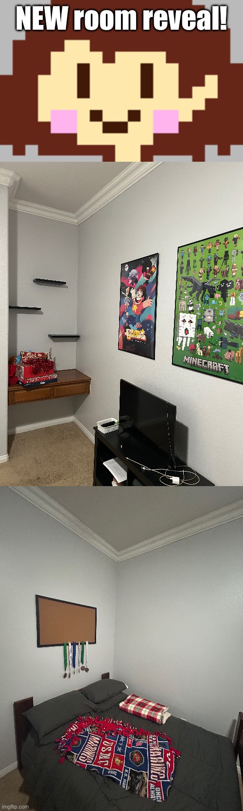 :D | NEW room reveal! | image tagged in no | made w/ Imgflip meme maker