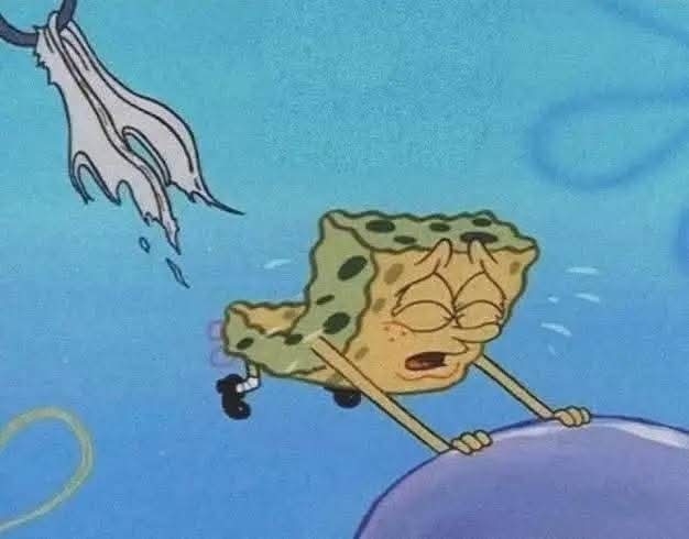 High Quality Sponge Bob underwear ripped off Blank Meme Template