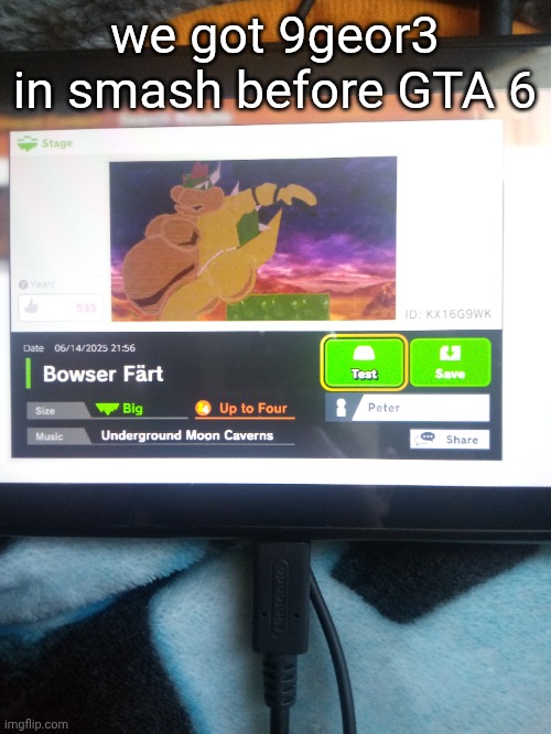 we got 9geor3 in smash before GTA 6 | made w/ Imgflip meme maker