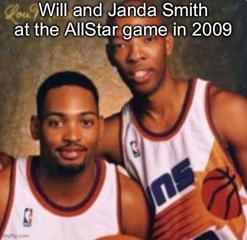 Will and Janda Smith | Will and Janda Smith at the AllStar game in 2009 | image tagged in will smith,jada pinkett smith,all star | made w/ Imgflip meme maker