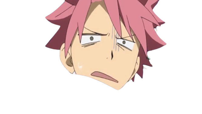 Natsu Shocked Blank Meme Template