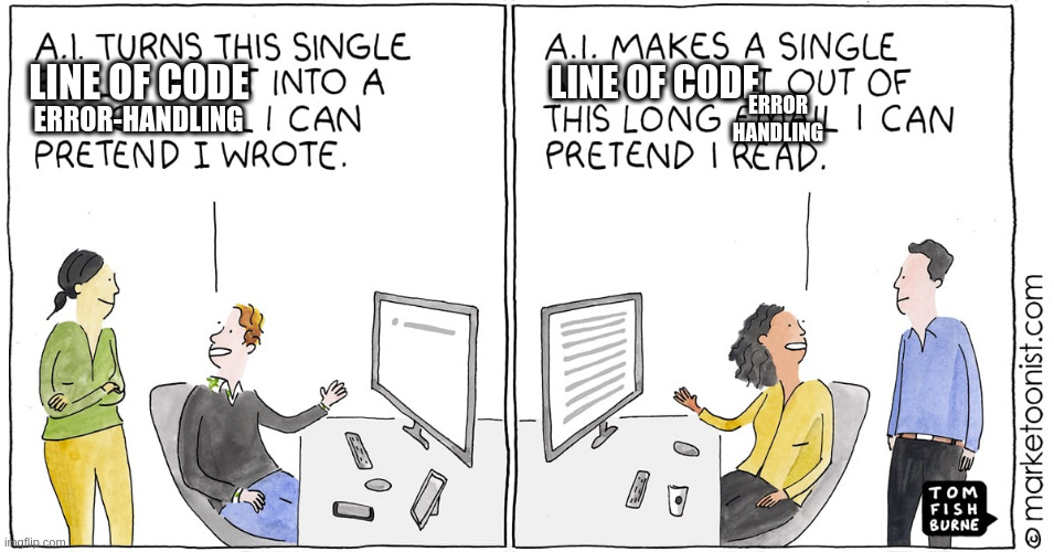 LINE OF CODE; LINE OF CODE; ERROR-HANDLING; ERROR HANDLING | made w/ Imgflip meme maker