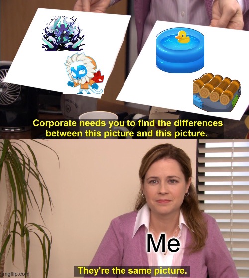 who actually uses these for defense? Well, mainly ice monkey… | Me | image tagged in memes,they're the same picture,btd6 | made w/ Imgflip meme maker