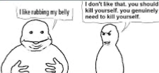 I Like Rubbing my Belly Blank Meme Template