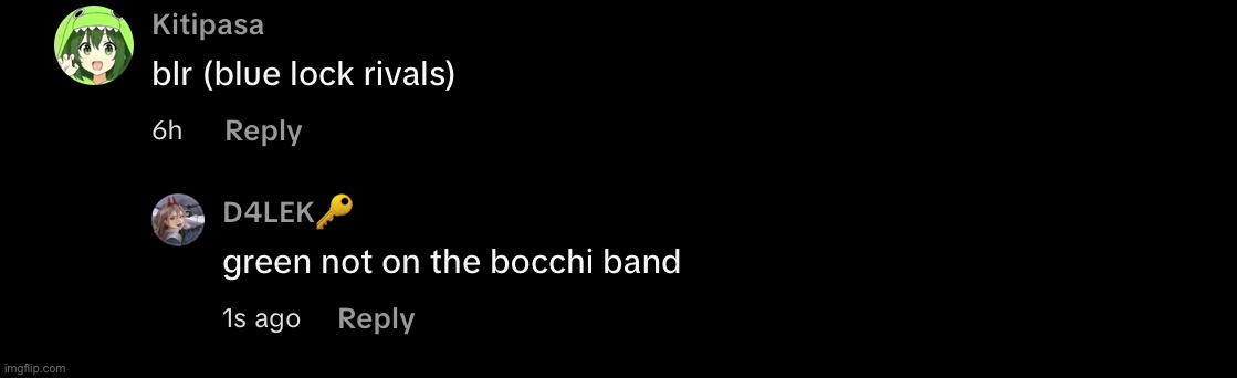 and green not on the bocchi team, can tell these pfp are undercover discord mod | made w/ Imgflip meme maker