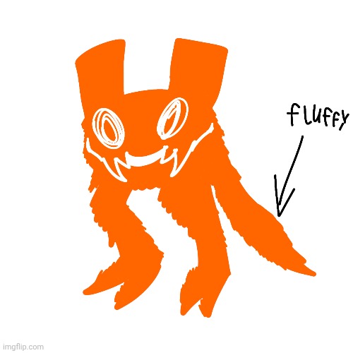 this is canon, do not make it non fluffy, this is the canon design | made w/ Imgflip meme maker