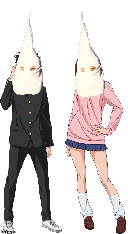 KLANKUKLAN (dandadan) | image tagged in dark humor,kkk,ku klux klan,dandadan,anime,funny | made w/ Imgflip meme maker