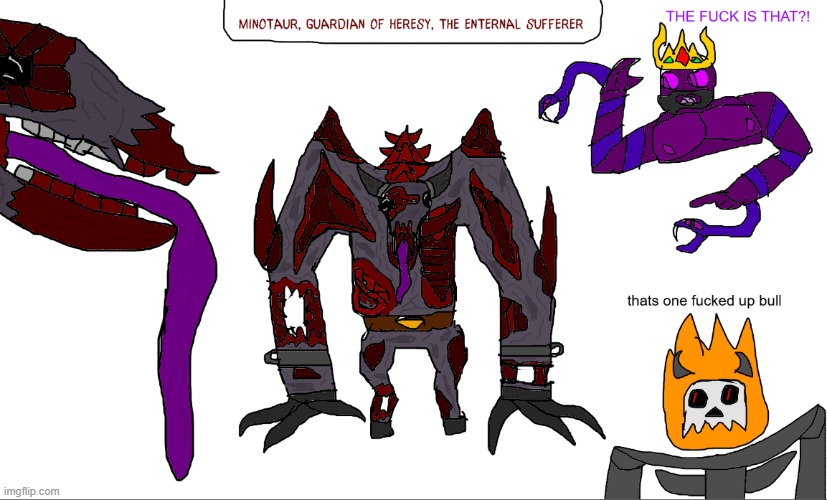 added more stuff to it (Minos and Infernal) | made w/ Imgflip meme maker