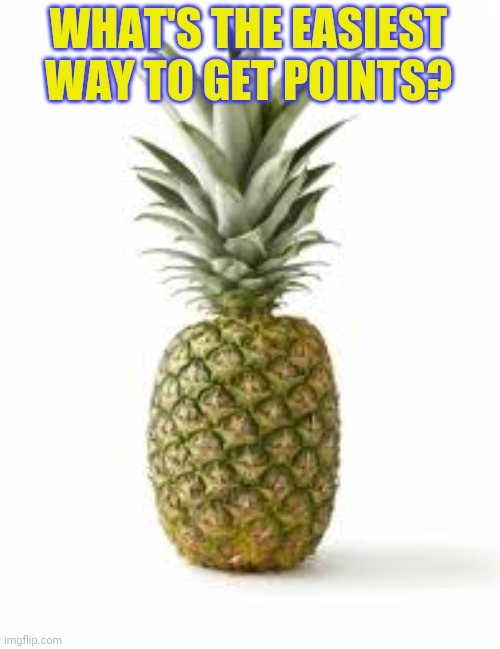 Sethamphetamine announcement temp | WHAT'S THE EASIEST WAY TO GET POINTS? | image tagged in sethamphetamine announcement temp | made w/ Imgflip meme maker