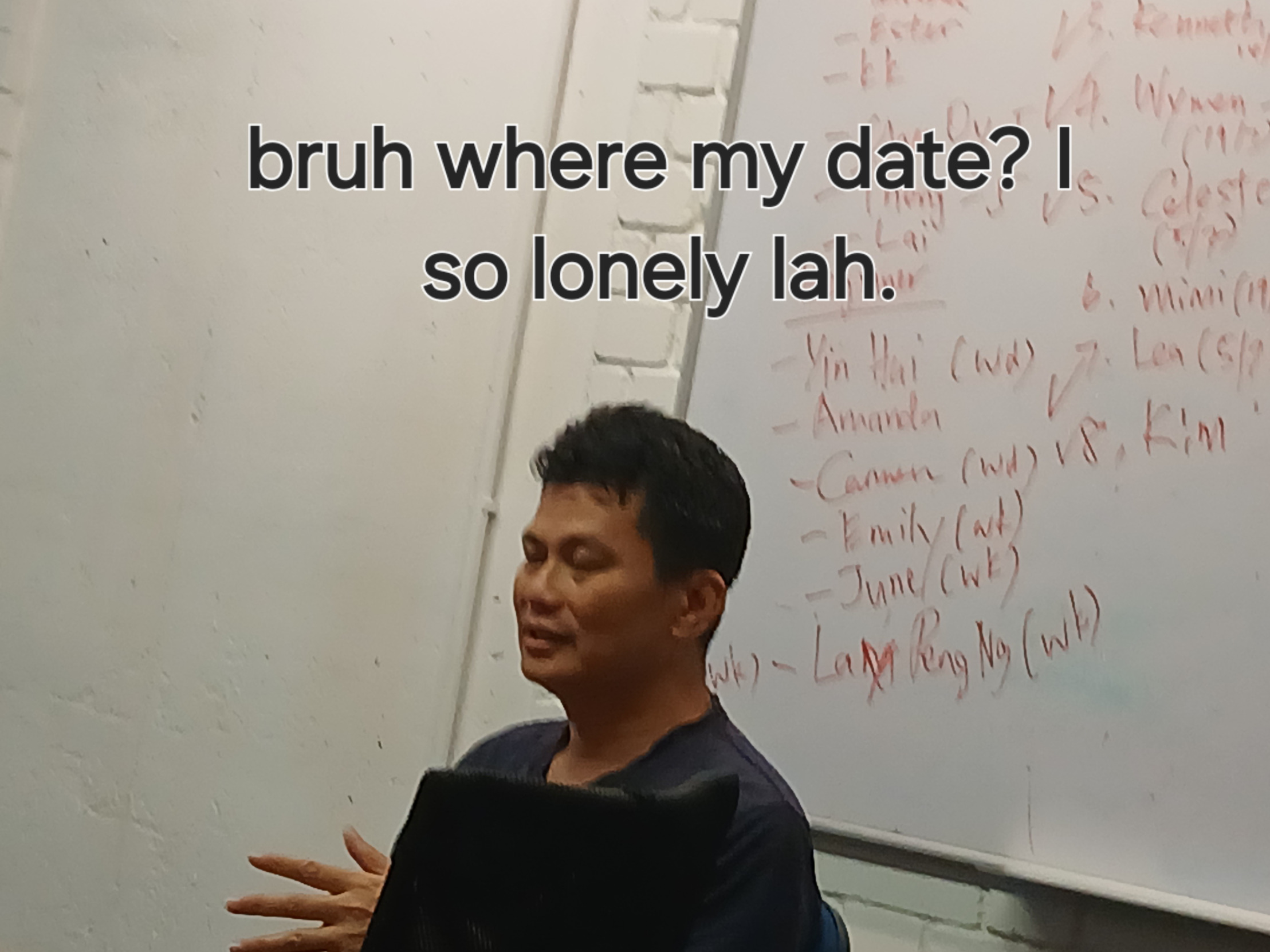 Lonely date Blank Meme Template