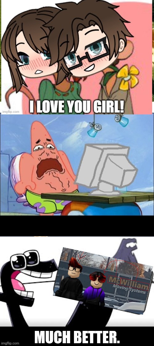 Gay Men Patrick Star cringing man pondering on hanging himself | MUCH BETTER. | image tagged in gay men patrick star cringing man pondering on hanging himself | made w/ Imgflip meme maker