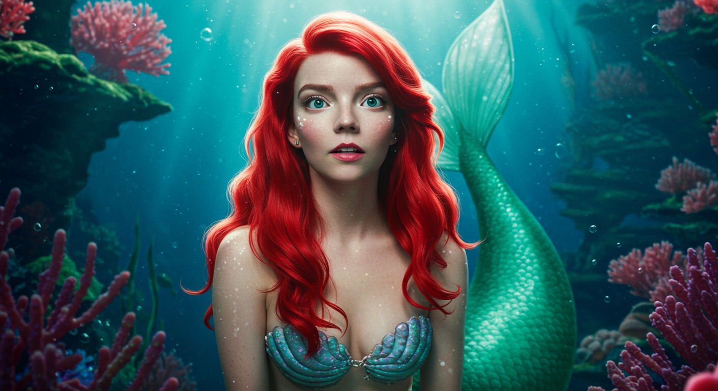 anya as ariel Blank Meme Template