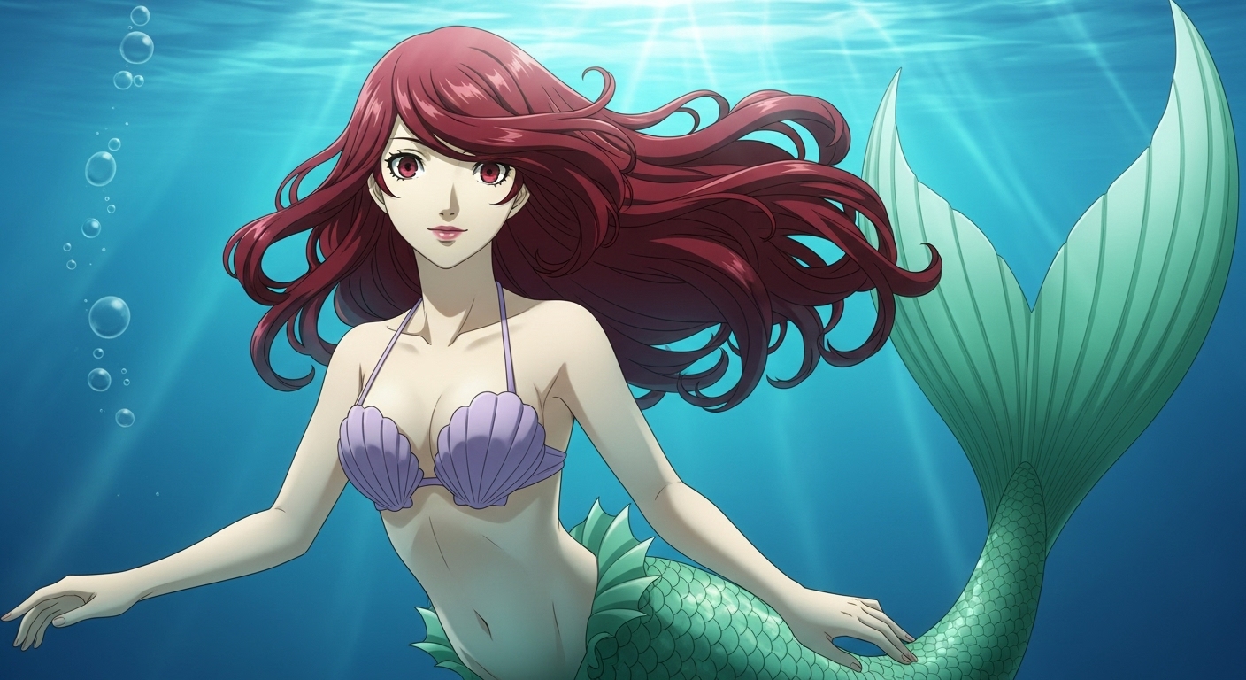 princess ariel (ppersona 3) Blank Meme Template