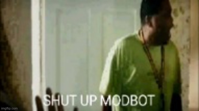 SHUT UP MODBOT | image tagged in shut up modbot | made w/ Imgflip meme maker