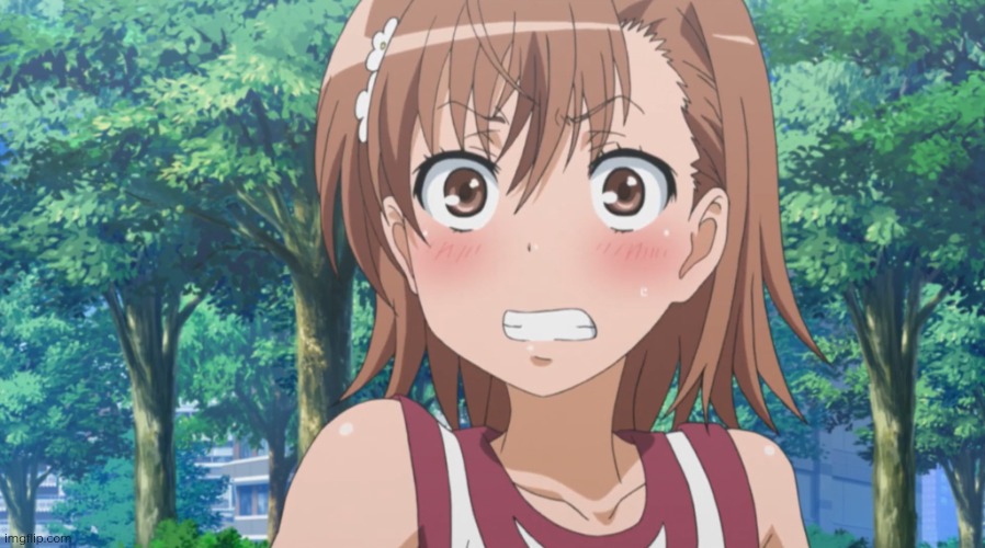 Embarrassed Mikoto Template 2 | image tagged in embarrassed mikoto template 2 | made w/ Imgflip meme maker