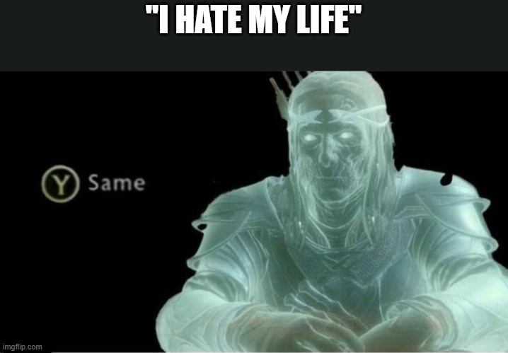 Y same better | "I HATE MY LIFE" | image tagged in y same better | made w/ Imgflip meme maker