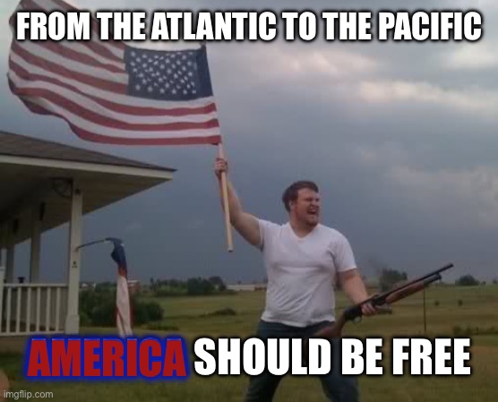 This is Our Culture. | FROM THE ATLANTIC TO THE PACIFIC; AMERICA SHOULD BE FREE; AMERICA | image tagged in murica,freedom | made w/ Imgflip meme maker