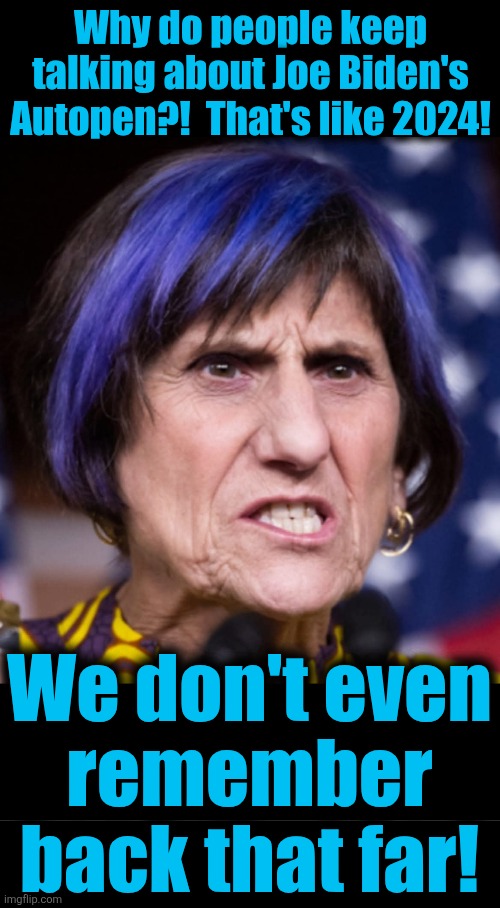 And it's not because they're old | Why do people keep
talking about Joe Biden's
Autopen?!  That's like 2024! We don't even
remember
back that far! | image tagged in memes,democrats,angry,joe biden,autopen,corruption | made w/ Imgflip meme maker