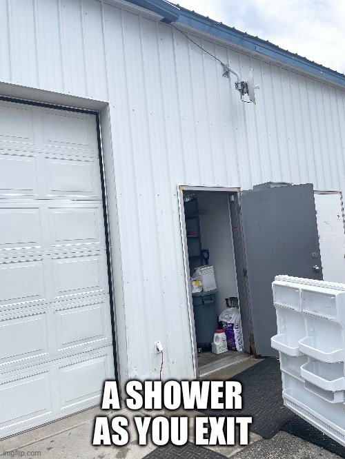 Look at the gutter | A SHOWER AS YOU EXIT | made w/ Imgflip meme maker