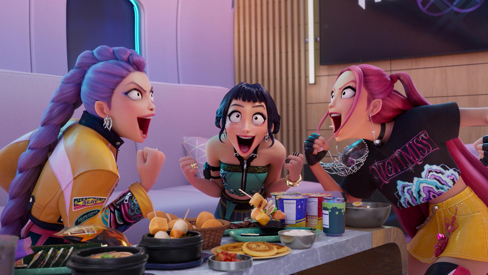 Huntrix Eating Blank Meme Template