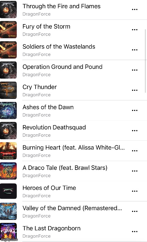 Partial playlist reveal | made w/ Imgflip meme maker