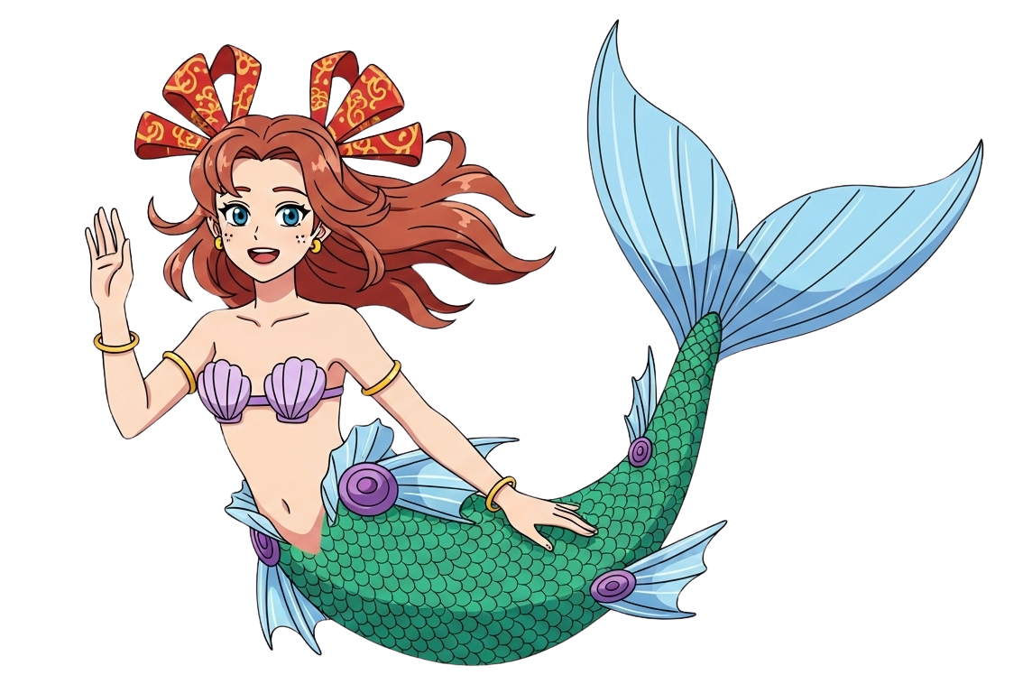 anime mermaid Blank Meme Template