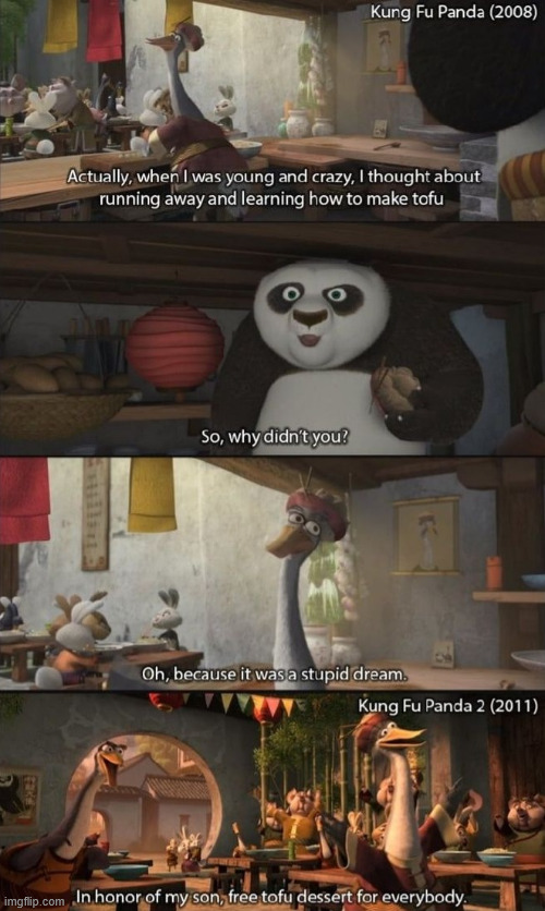 Kung Fu Panda 2008 and 2011 | image tagged in memes,lattice climbing,kung fu,kung fu panda,movies,sports | made w/ Imgflip meme maker