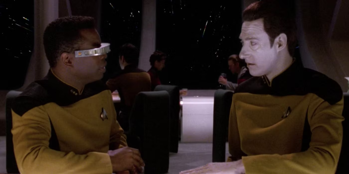 High Quality geordi and data Blank Meme Template