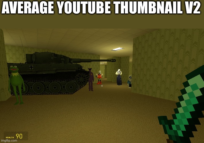 V2 | AVERAGE YOUTUBE THUMBNAIL V2 | image tagged in tank,kermit the frog,sans,papyrus,minecraft,purple guy | made w/ Imgflip meme maker
