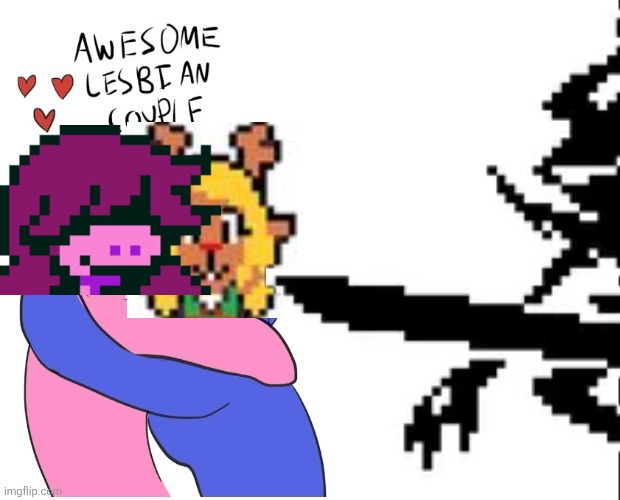 *Black Knife starts playing* | image tagged in wholesome lesbian couple | made w/ Imgflip meme maker