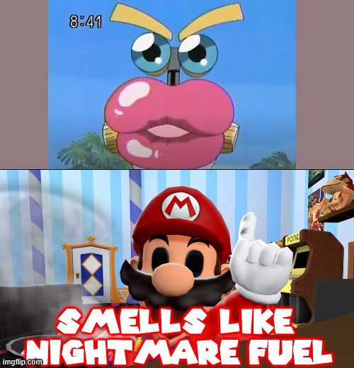 a reminder that this was in Sonic X (The Japanese version) | image tagged in mario smells the nightmare fuel,sonic | made w/ Imgflip meme maker