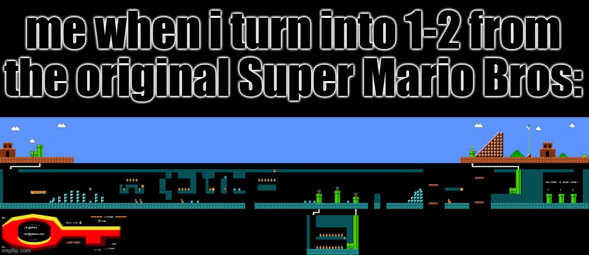 me when i turn into a title for a meme: | me when i turn into 1-2 from the original Super Mario Bros: | image tagged in me when i turn into a tag,real,bet | made w/ Imgflip meme maker