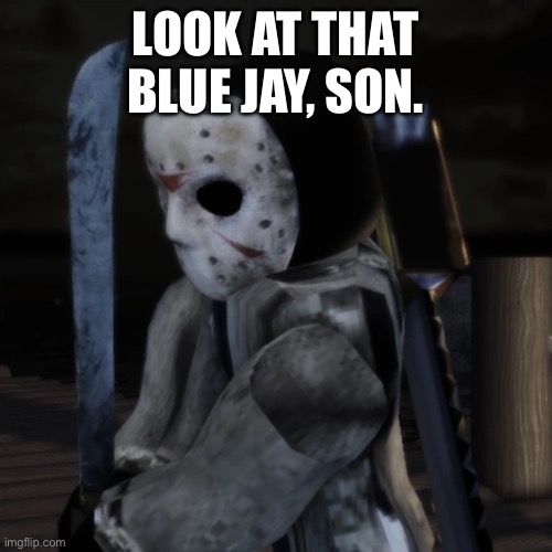 LOOK AT THAT BLUE JAY, SON. | made w/ Imgflip meme maker