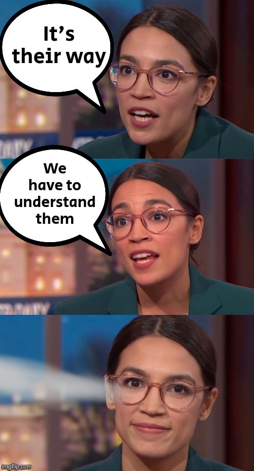 aoc dialog | It's their way We have to understand them | image tagged in aoc dialog | made w/ Imgflip meme maker