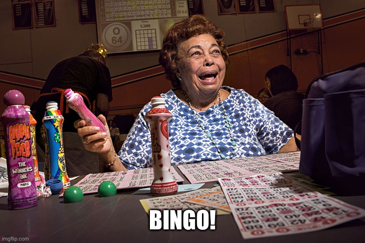 BINGO! | image tagged in bingo cr | made w/ Imgflip meme maker