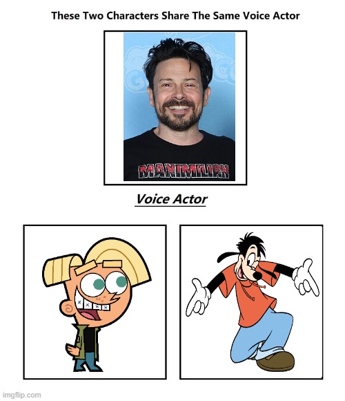 Jason Marsden | image tagged in same voice actor,jason marsden,nickelodeon,disney,the fairly oddparents,a goofy movie | made w/ Imgflip meme maker