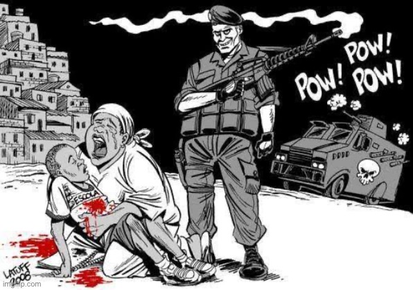 Can someone please draw this but instead of the police guy is that one girl from ZZZ | image tagged in zzz,latuff is a moron,acab,you take my life but i take yours too,brazil,shitpost | made w/ Imgflip meme maker