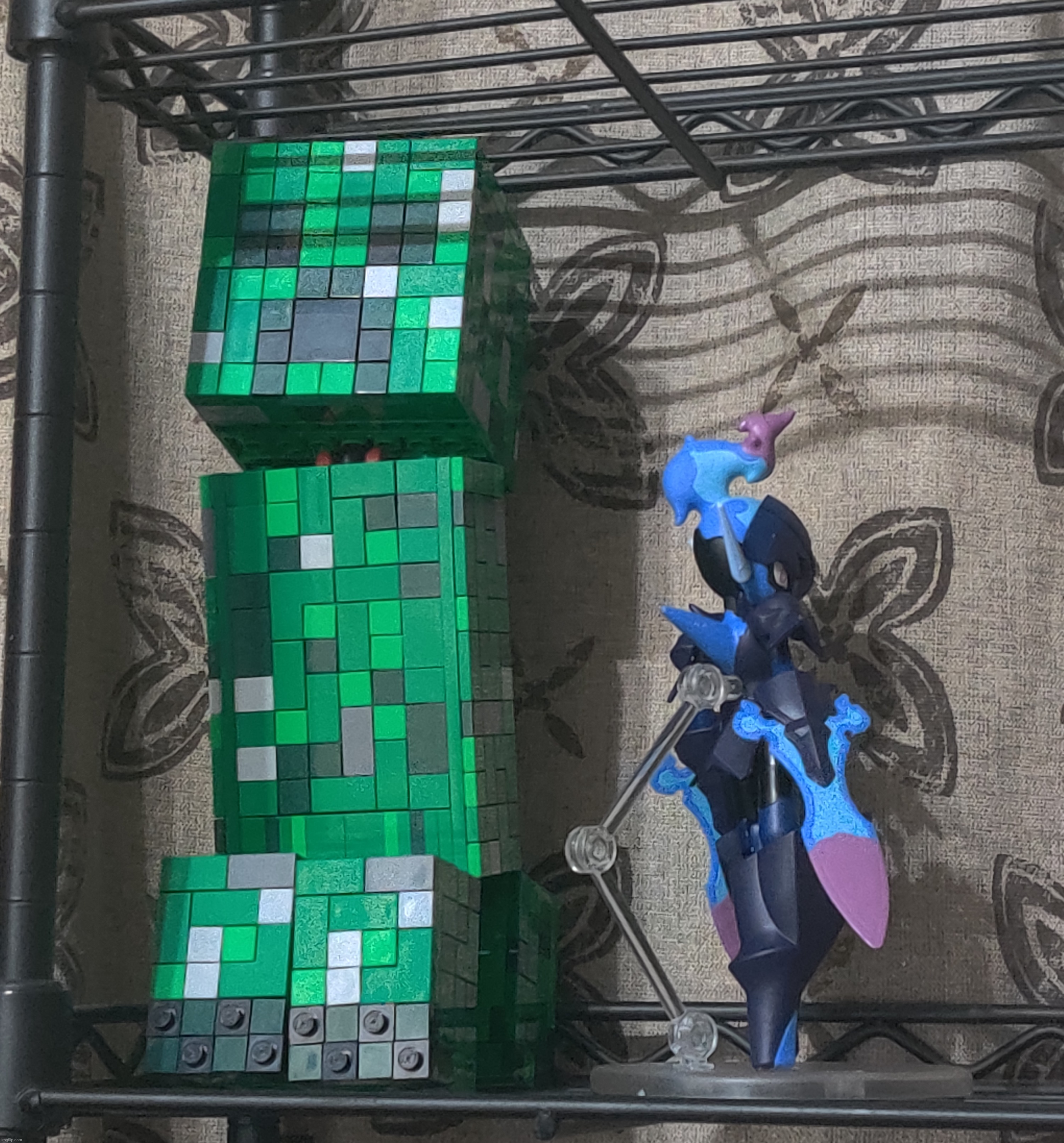 It lives next to the lego creeper now | made w/ Imgflip meme maker