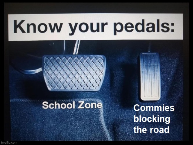 Know your pedals by Matt_Bracken48 on Twitter. Subscribe to his Substack | image tagged in driving,communist,communists,climate change,deportation,riot | made w/ Imgflip meme maker
