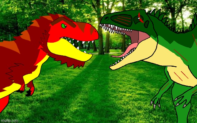 Tyrex vs Croc.mp3 | image tagged in tyrex,croc,isla phanero,paleoverse,eoiverse | made w/ Imgflip meme maker