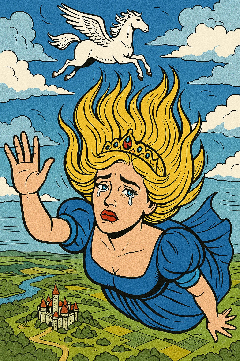 Plummeting Princess 2 Blank Meme Template
