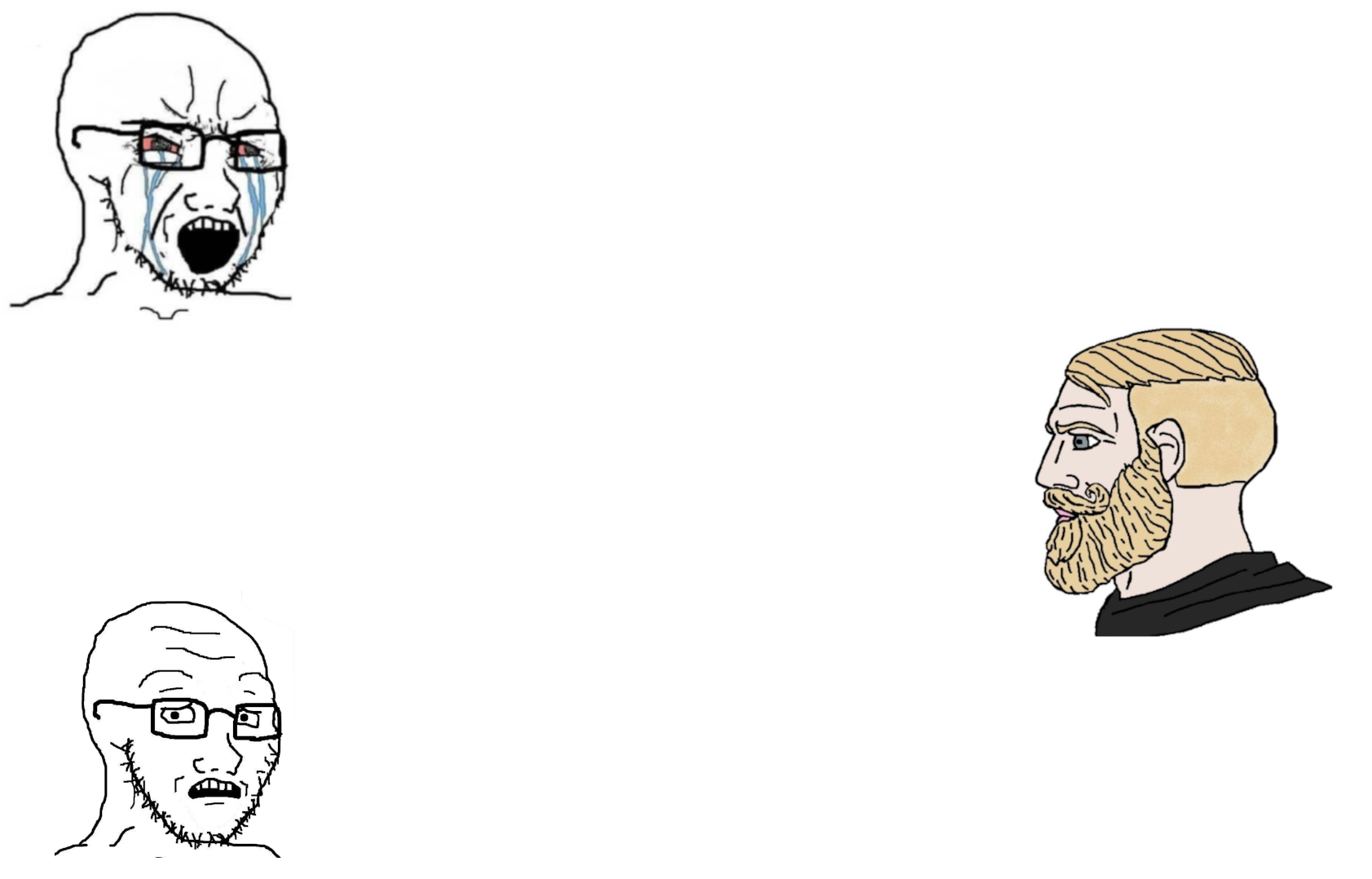 High Quality Jack vs Soyjack Blank Meme Template