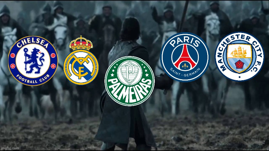 Palmeiras São Paulo - The Last Brazilian Club standing in the club world cup. | image tagged in one man vs army,palmeiras,chelsea,real madrid,psg,club world cup | made w/ Imgflip meme maker