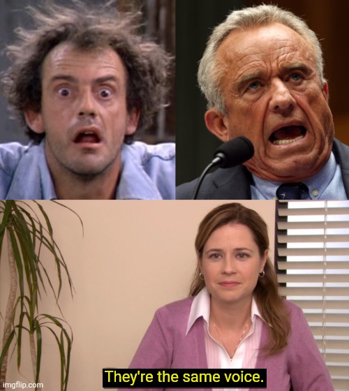 Harvard kids who experimented too much. | They're the same voice. | image tagged in memes,they're the same picture,rfk jr,jim ignatowski | made w/ Imgflip meme maker