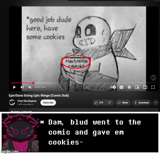 BRUH | image tagged in bruh,epic sans,cross sans,comics | made w/ Imgflip meme maker