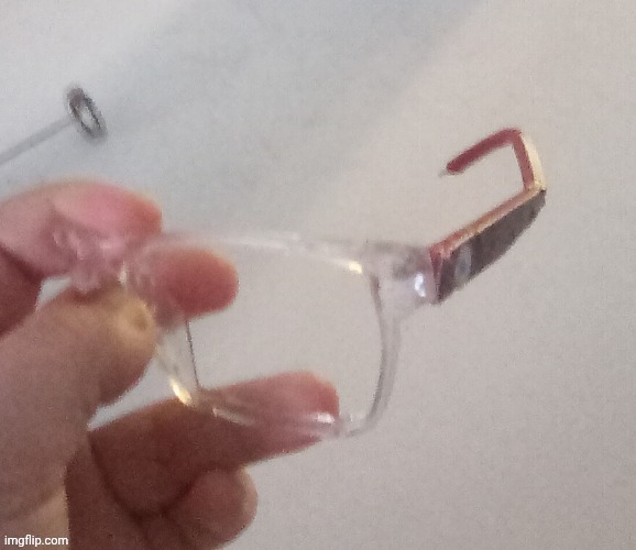 This is what is left of my glasses | made w/ Imgflip meme maker