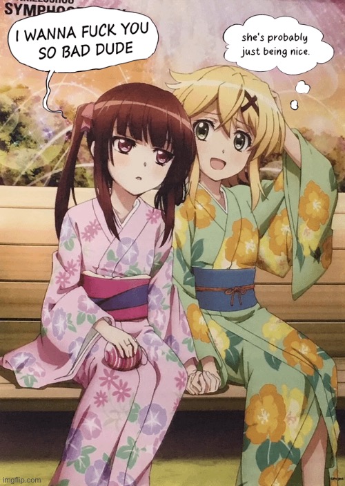 image tagged in kimono,anime,yuri,lesbian | made w/ Imgflip meme maker
