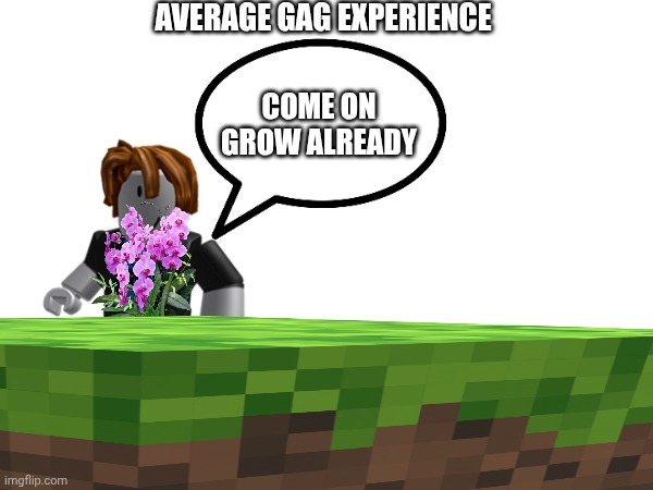 Gag | AVERAGE GAG EXPERIENCE; COME ON GROW ALREADY | image tagged in gag | made w/ Imgflip meme maker